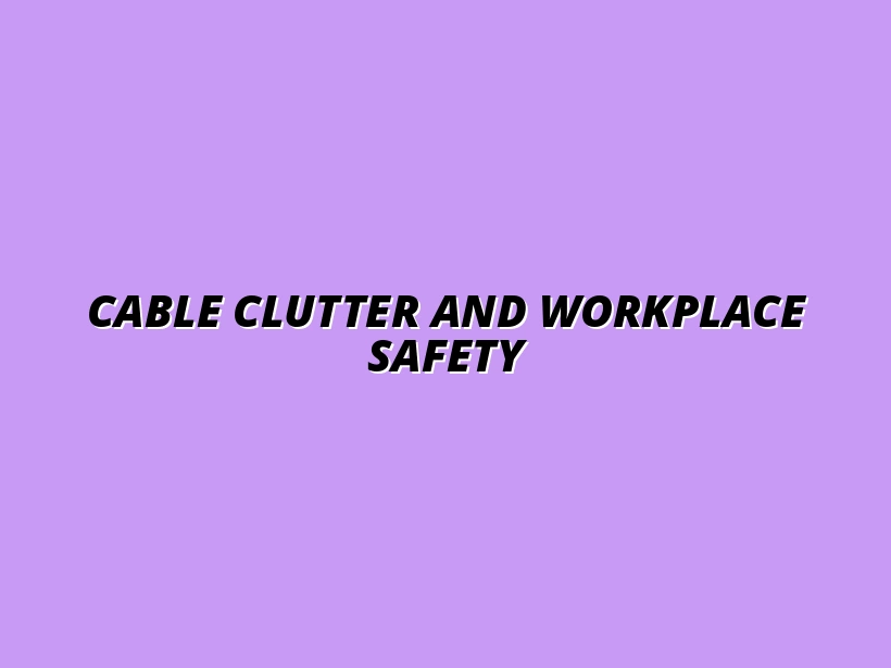 impact of cluttered cables on workplace safety