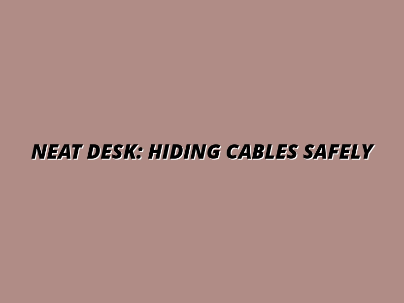 how to safely hide cables under your desk